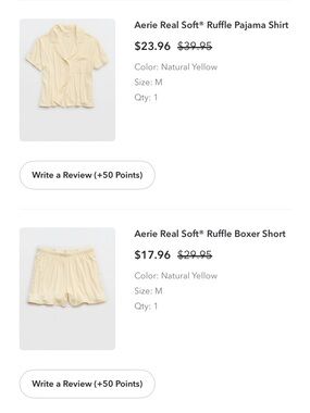 Aerie Real Soft Ruffle Pajama Set